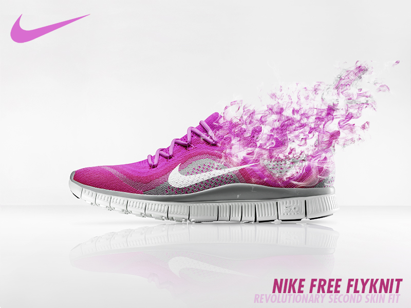Nike Free Flyknit | Pink by Stephen Johnson on Dribbble