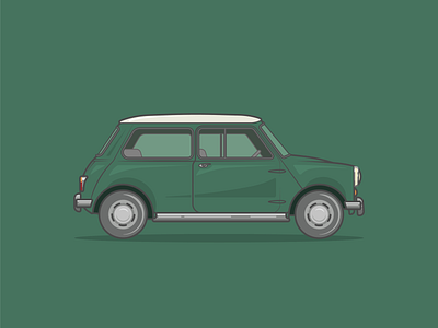 Classic European City Cars | 1959 Morris Mini-Minor adobe illustrator car classic design graphic design illustration vector