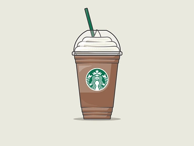 Starbucks Coffee | Mocha Frappuccino adobe illustrator branding coffee cup design frappuccino graphic design iced illustration starbucks to go vector