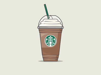 Starbucks Coffee | Mocha Frappuccino adobe illustrator branding coffee cup design frappuccino graphic design iced illustration starbucks to go vector