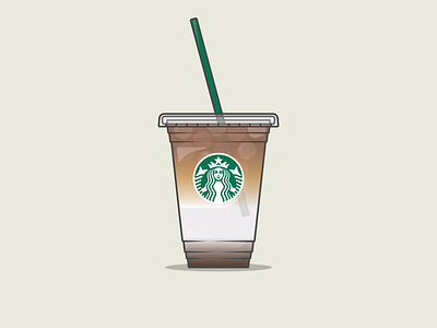 Starbucks Coffee | Iced Caramel Macchiato adobe illustrator branding coffee cup design frappuccino graphic design iced illustration starbucks to go vector