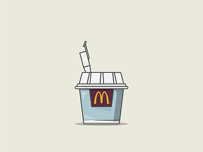 Fast Food | McFlurry adobe illustrator adobe photoshop fast food ice cream icecream illustration mcdonalds mcflurry takeaway vector