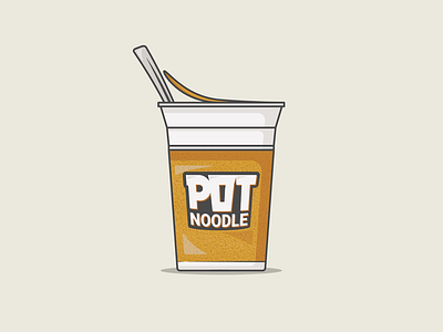 Fast Food | Pot Noodle curry fast food graphic design graphics illustration instant movie noodle pot noodle