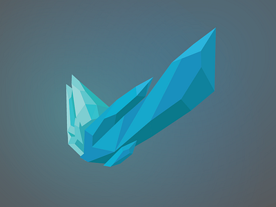 Crystal Illustration blue crystal diamond geometric illustration logo rock