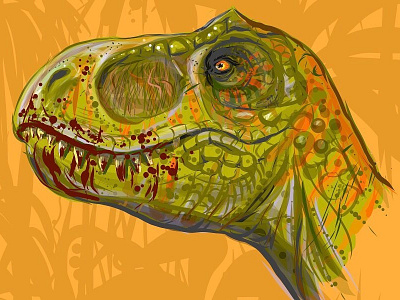 T-Rex was hungry adobe illustrator draw dinosaur illustration ipad pro. t rex