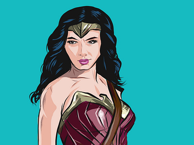 Wonder Woman adobe illustrator draw apple pencil davezilla digital art illustration wonder woman