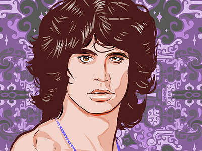 Mr. Mojo Risin’ digital art illustration jim morrison rockstar