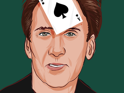 Nicolas Cage actor adobe illustrator draw anagram celebrity anagram digital art hollywood illustration nicolas cage vector vector art