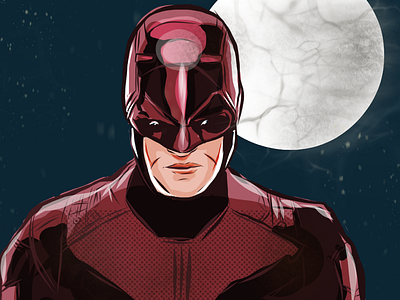 Daredevil adobe illustrator draw comics daredevil digital art illustration marvelcomics mattmurdock midnight superhero