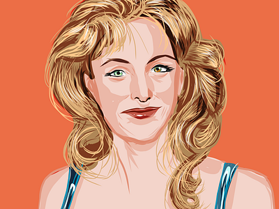 Actress, Virginia Madsen adobe illustrator draw anagram beautiful blonde celebrity anagrams digital art illustration vector woman