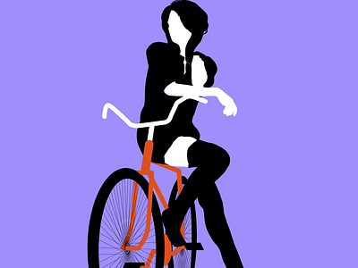 Appropriate riding gear bicycle digital art digital painting girls on bikes goth girl illustration miniskirt sexy stockings vector art vector illustration woman