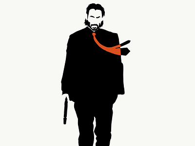 John Wick once killed a man with a fucking pencil. digital art digital painting illustration john wick keanu reeves vector art vector illustration