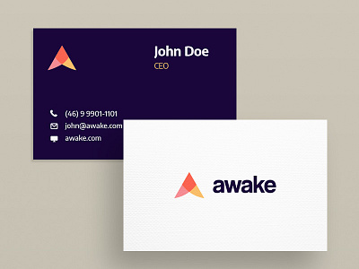 Awake Branding awake branding business card identity logo