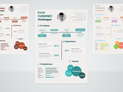 Infographic resume .PSD .psd cv design graphic infographic information interest psd resume skill student template