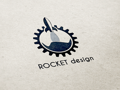 Rocket design logotype V2 brand branding gear letter logo logotype mockup rocketdesign
