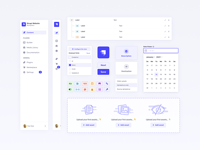Strapi Components cms components content date picker design system designsystem dropdown emptystates headless headless cms navigation product product design strapi strapiv4 ui uidesign uxdesign