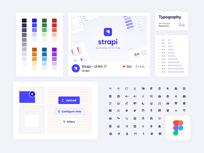 Strapi UI Kit cms colors community components design design system figma foundations guidelines headless icons plugins product product design spacing strapi strapi v4 system ui uikit