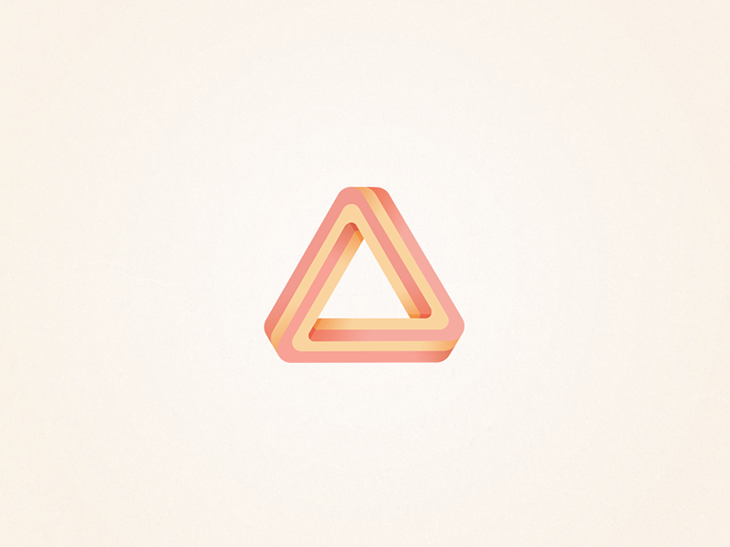 Triangular shape II triangular logo logotype exploration triangle vectorised vector ps25under25