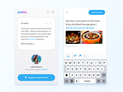 Pukka iOS app app community manager instruction ios message mobile publication pukka tool