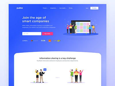 Pukka Home Page admin cdnc gradient homepage kevin layout paris pukaapp pukka pukka app webdesign website