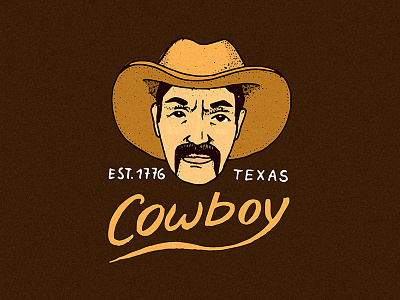 American cowboy badge / logo american badge design hand drawn illustration logo print t shirt vector vintage
