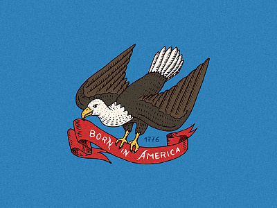 American badge / Bald eagle. Born in USA