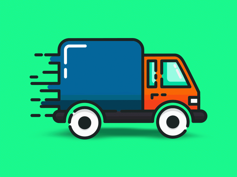 truck after effects design illustration loop motion motion graphics