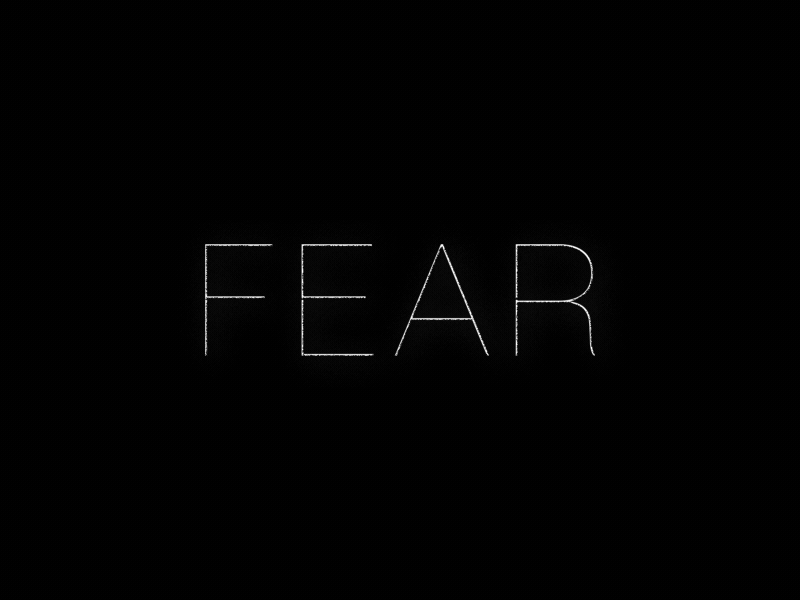 fear after effects black and white design kinectic typography lines loop motion motion graphics type typography