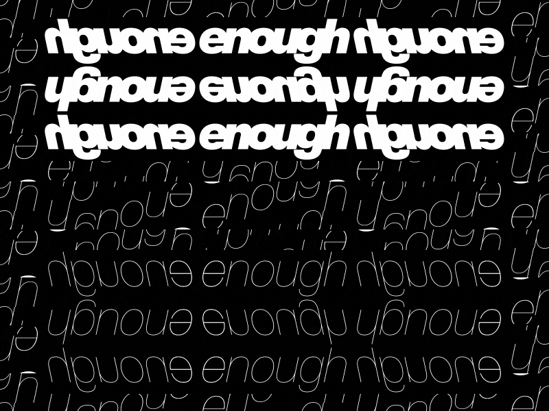 enough after effects black and white design kinectic typography loop motion motion graphics type typography