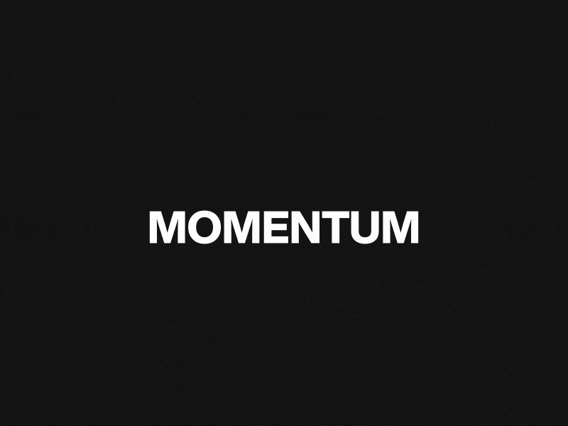 momentum 02 abstract after effects black and white design kinectic typography loop motion motion graphics shapes simple type