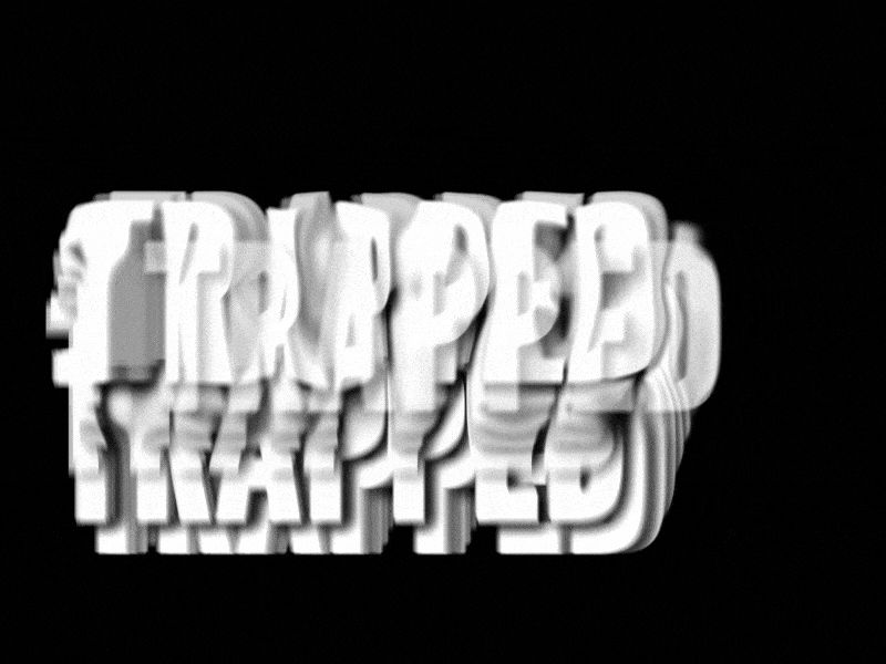 trapped after effects black and white kinectic typography motion motion graphics type typography