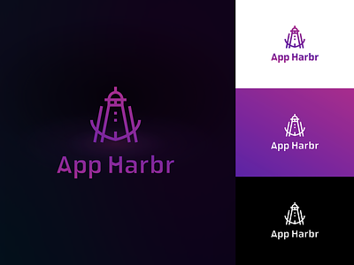 App Harbr logo design branding design graphic design illustration logo minimal typography vector