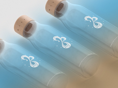 Blue Bandana water bottle design alkaline bandana blue bottle branding illustration logo logo design minimal purified water water bottle