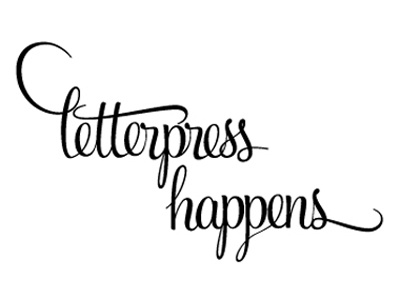 Letterpress Happens Logo identity lettering logo type typography