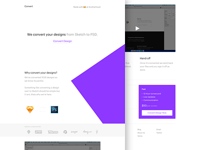 Convert Your Designs (Debut) app brotherhood colorful convert debut flat minimal simple ui 🔑