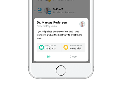 Appointment Modal appointment doctor icon ios minimal modal popover simple timeline