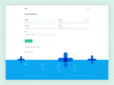 Register 👨‍⚕️👩‍⚕️ branding footer form minimal register simple web