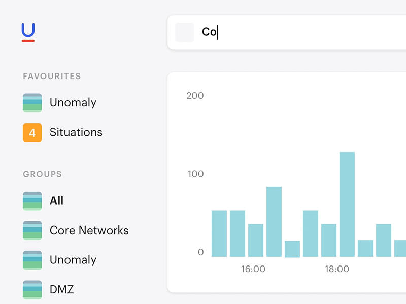 Search analytics clean dashboard graph minimal modal out search slide transition web