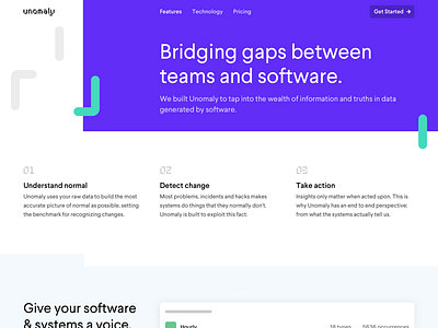 Features Page clean features hero landing page product simple