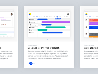 Roadmap Onboarding clean colorful illustrations product roadmap simple timeline