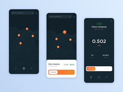 EV charging app design