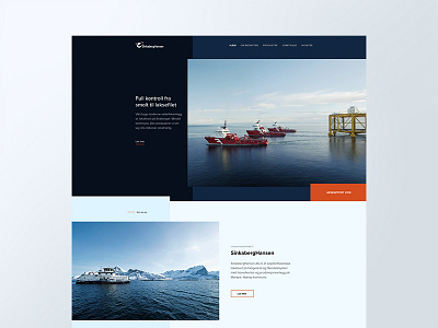 SinkabergHansen clean design interaction design maritime modern norwegian pisciculture shipping ui ux web design