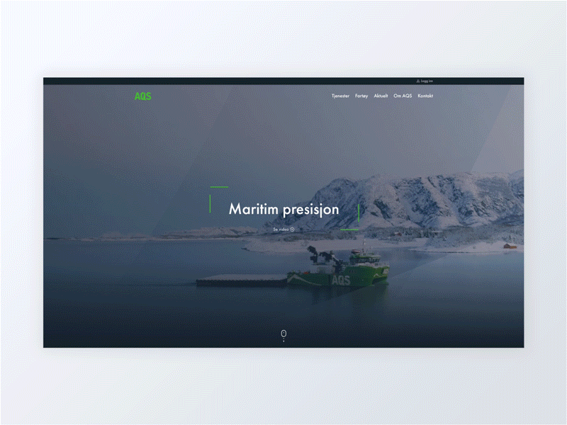 AQS branding clean coast design diving gif illustration interaction design interface maintenance maritime minimalistic modern norway norwegian ocean sea ui ux web design