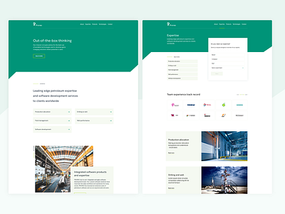 Prores - cutting edge petroleum consultancy branding business clean corporate design green interaction design interface minimalistic modern norwegian oil petroleum software software development ui ux web design