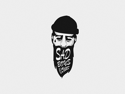 Sad boys club beard boy branding character club design graphic design graphicdesign graphics icon illustration illustrator logo logotype man sad sad face sadness typography vector