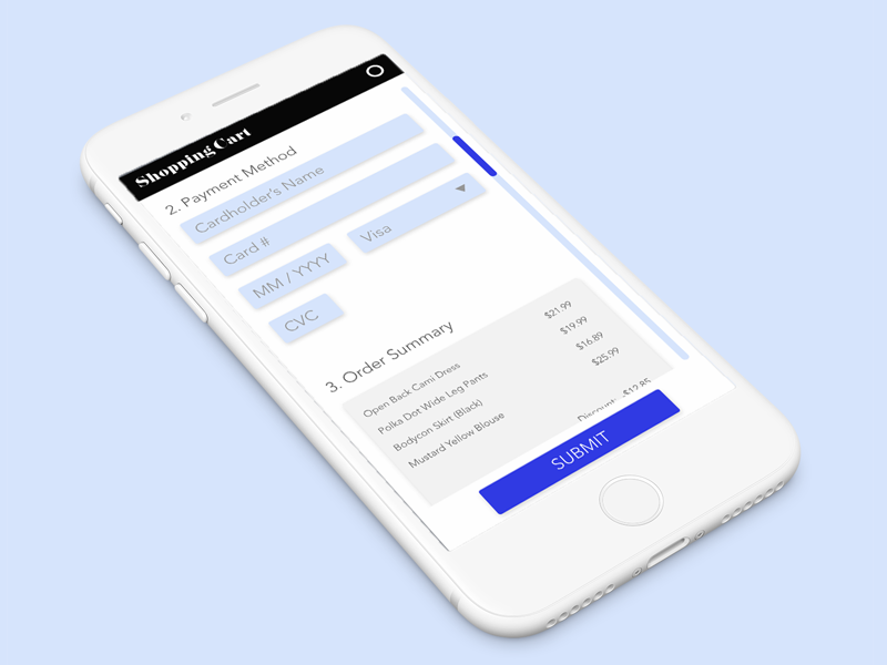 Credit Card Checkout by sabrina ko on Dribbble
