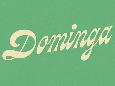 Dominga 70s alcohol beer branding custom type lettering logo logotype reverse contrast script type