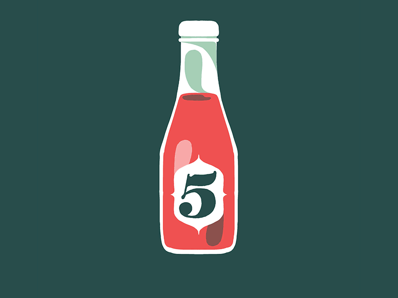 12 Days of Gifmas: Five Golden (Friend Onion) Rings animation cell animation gif gifmas ketchup motion graphics onion rings rolling tire