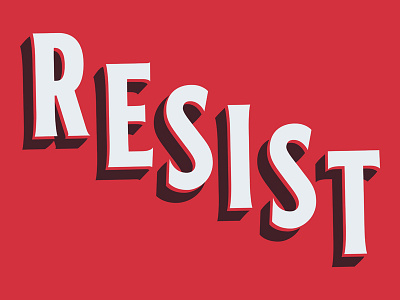 Resist 3d custom type dimension dimensional lettering show card sign painting type