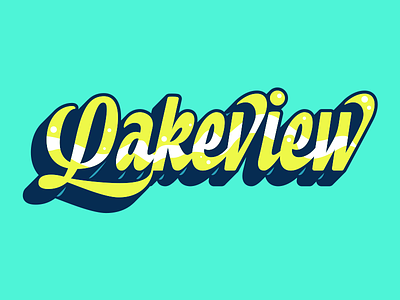 Instagram — Lakeview 90s chicago dimensional illustration instagram lakeview lettering retro sticker